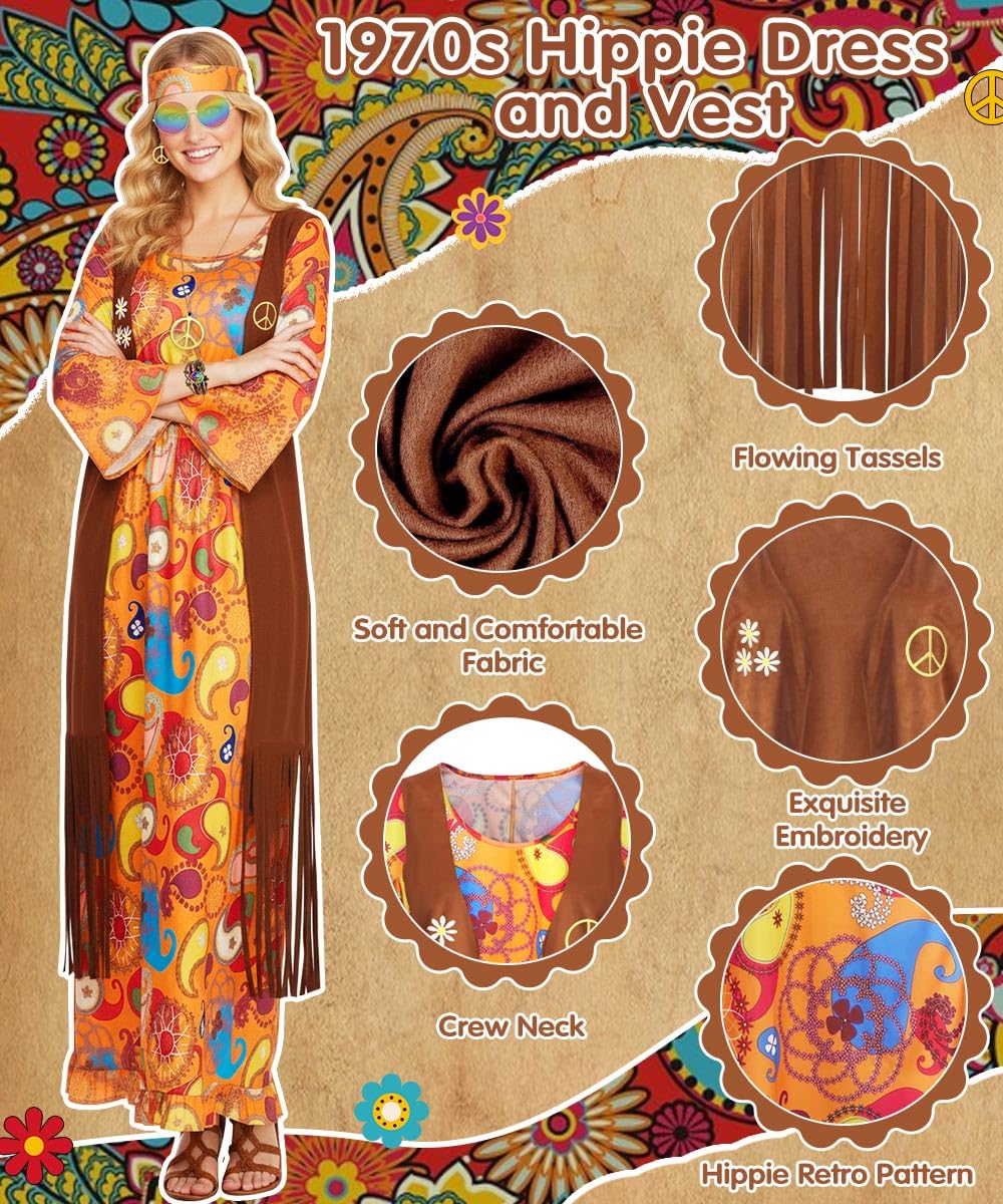 heitoyi-costumes-hippie-kost-m-damen-orange-gr-e-xl image 3