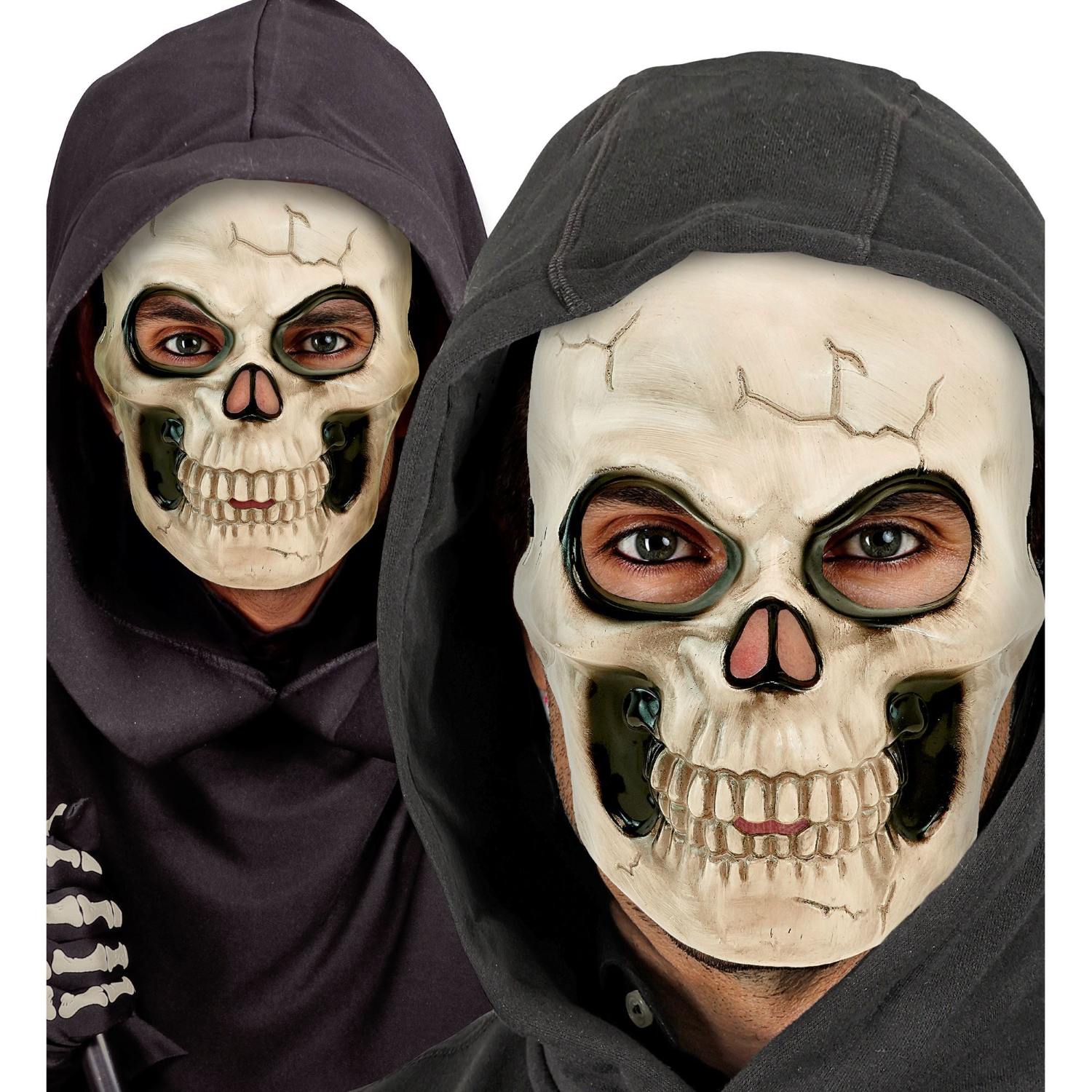 das-kost-mland-totenkopf-halloween-maske-knochenfarbe-schwarz image 5