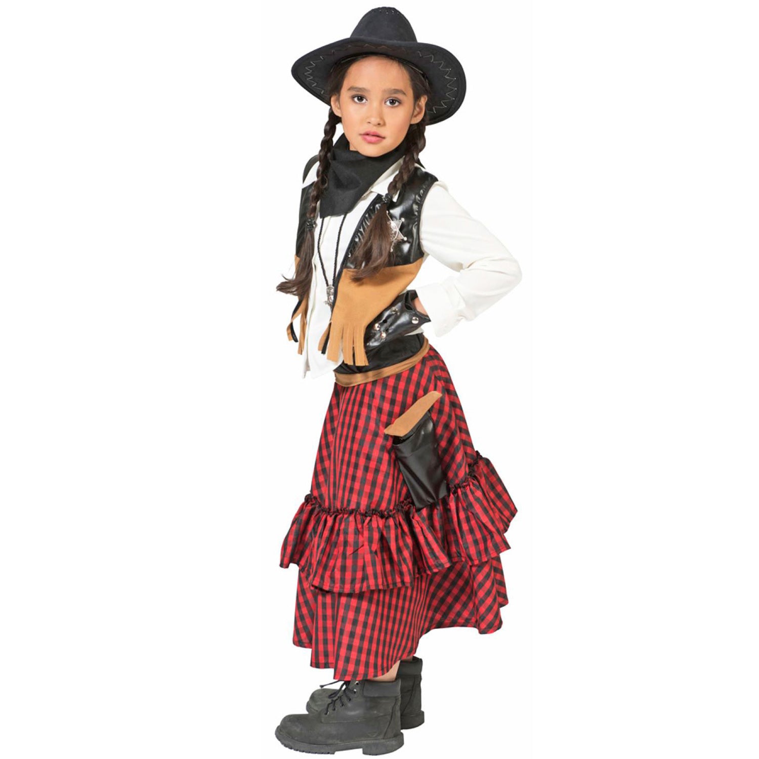 das-kost-mland-cowgirl-austine-m-dchenkost-m-rot-schwarz image 3