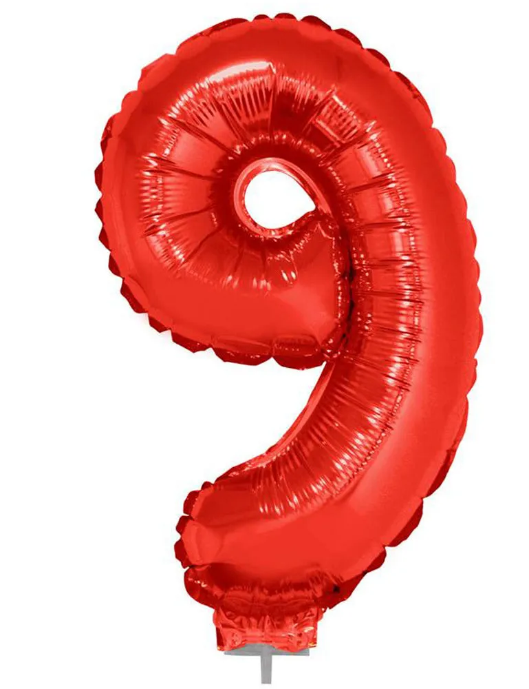 das-kost-mland-dekorationen-folienballon-zahl-9-rot-41-cm-mit-stab image 1
