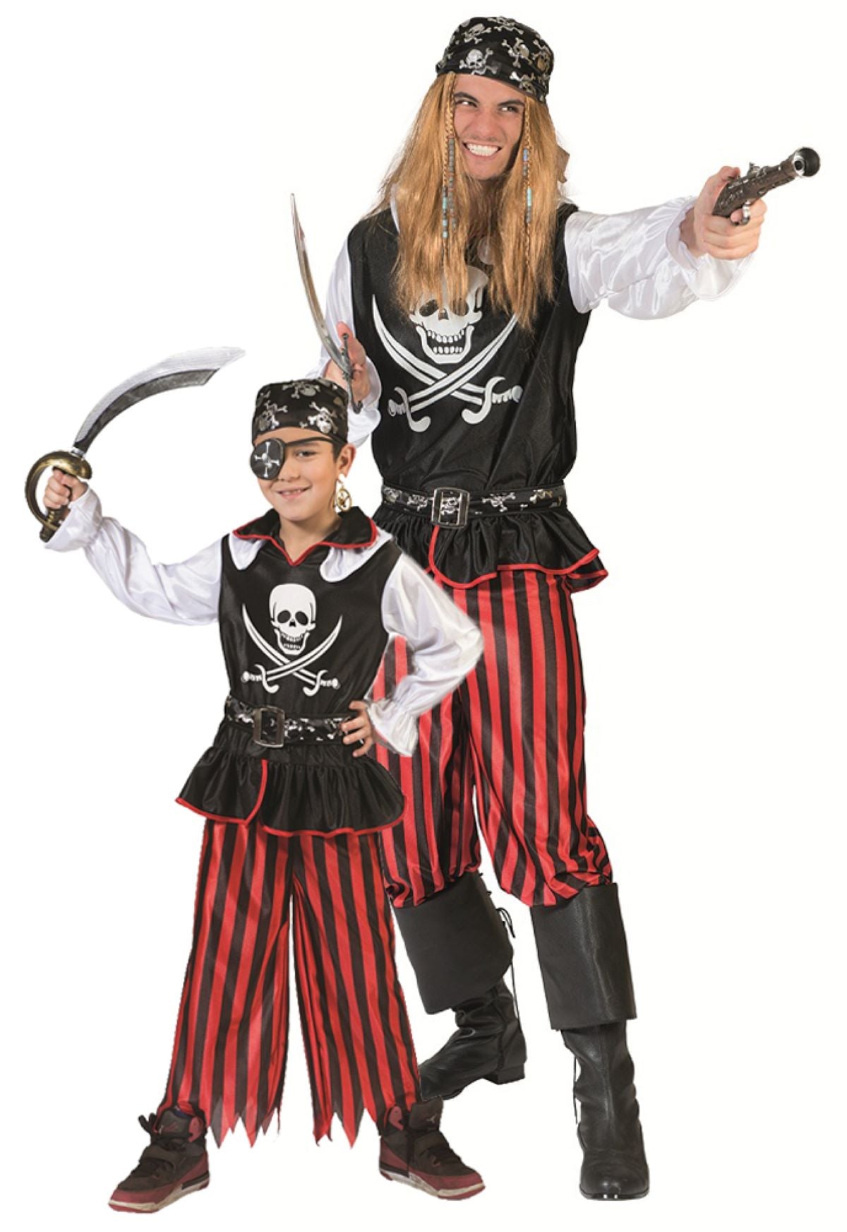 das-kost-mland-jungen-piratenkost-m-bill-kinderkost-m-schwarz-rot-4-tlg image 2