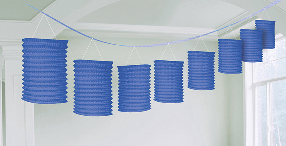 das-kost-mland-dekolaternen-girlande-papier-3-6m-royalblau image 2