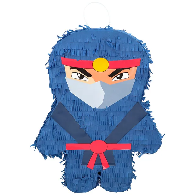 das-kost-mland-dekorationen-ninja-pinata-33x10x44-cm-blau image 1