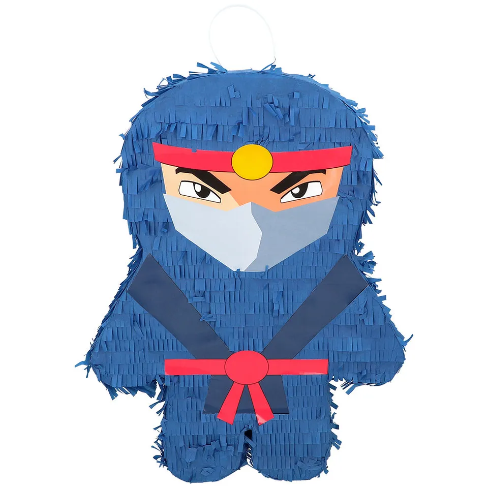 das-kost-mland-dekorationen-ninja-pinata-33x10x44-cm-blau image 1