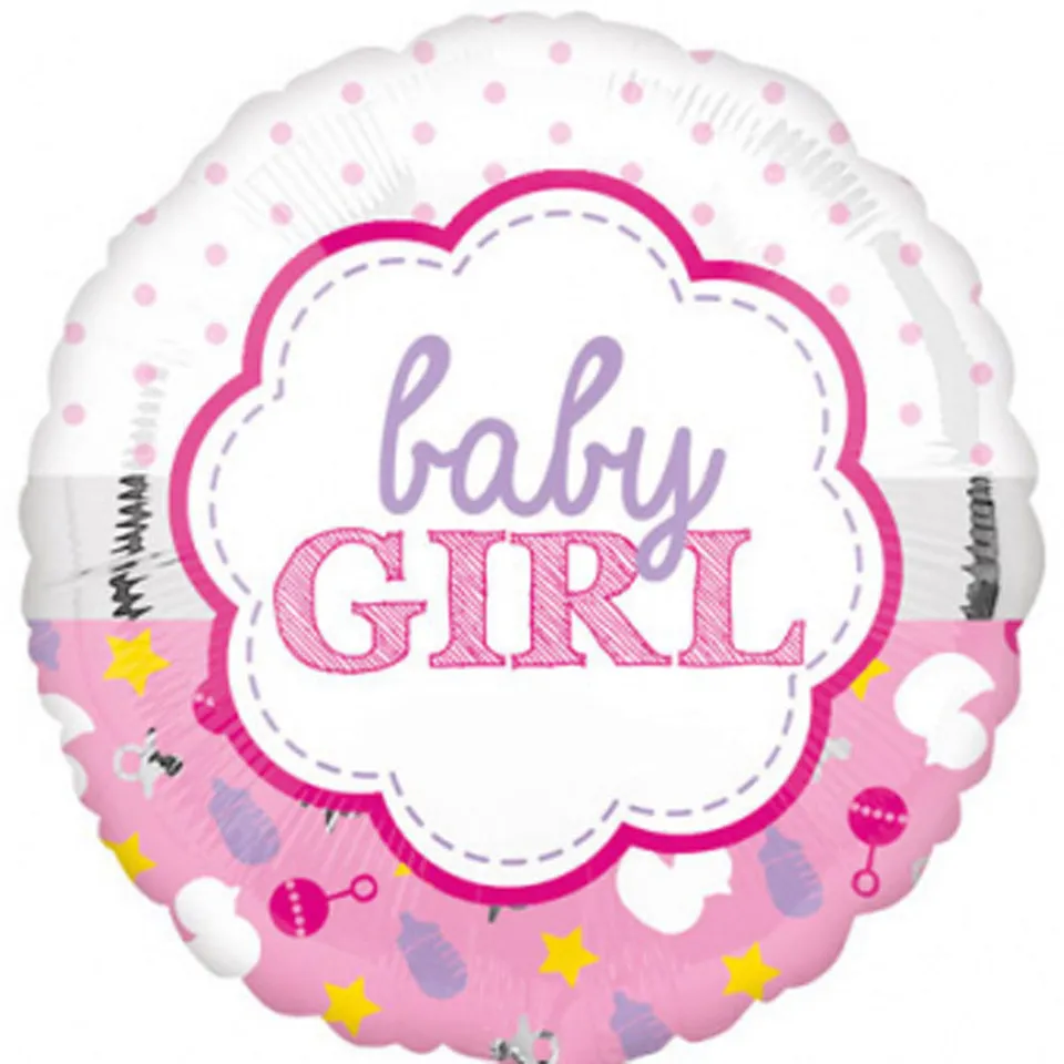 das-kost-mland-baby-girl-folienballon-43-cm-rosa image 1
