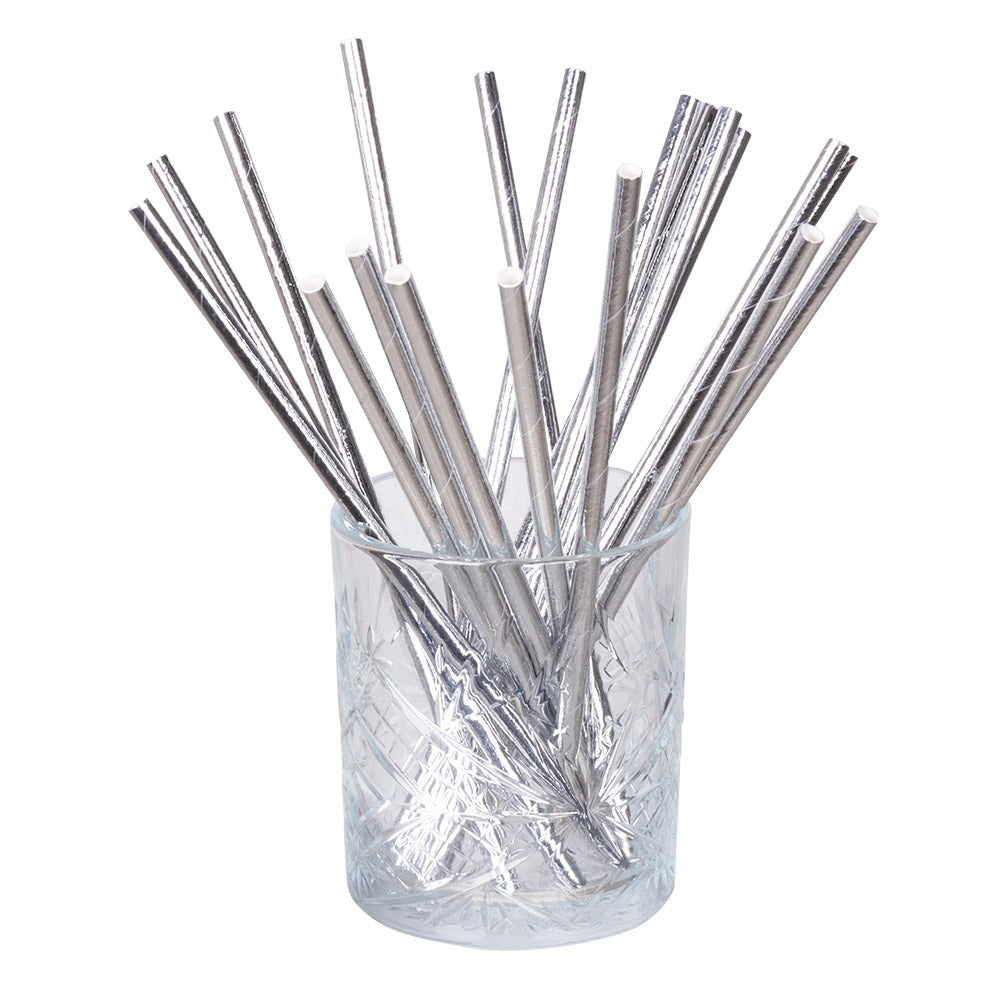 papierstrohhalme-silber-20-cm-20-trinkhalme image 1
