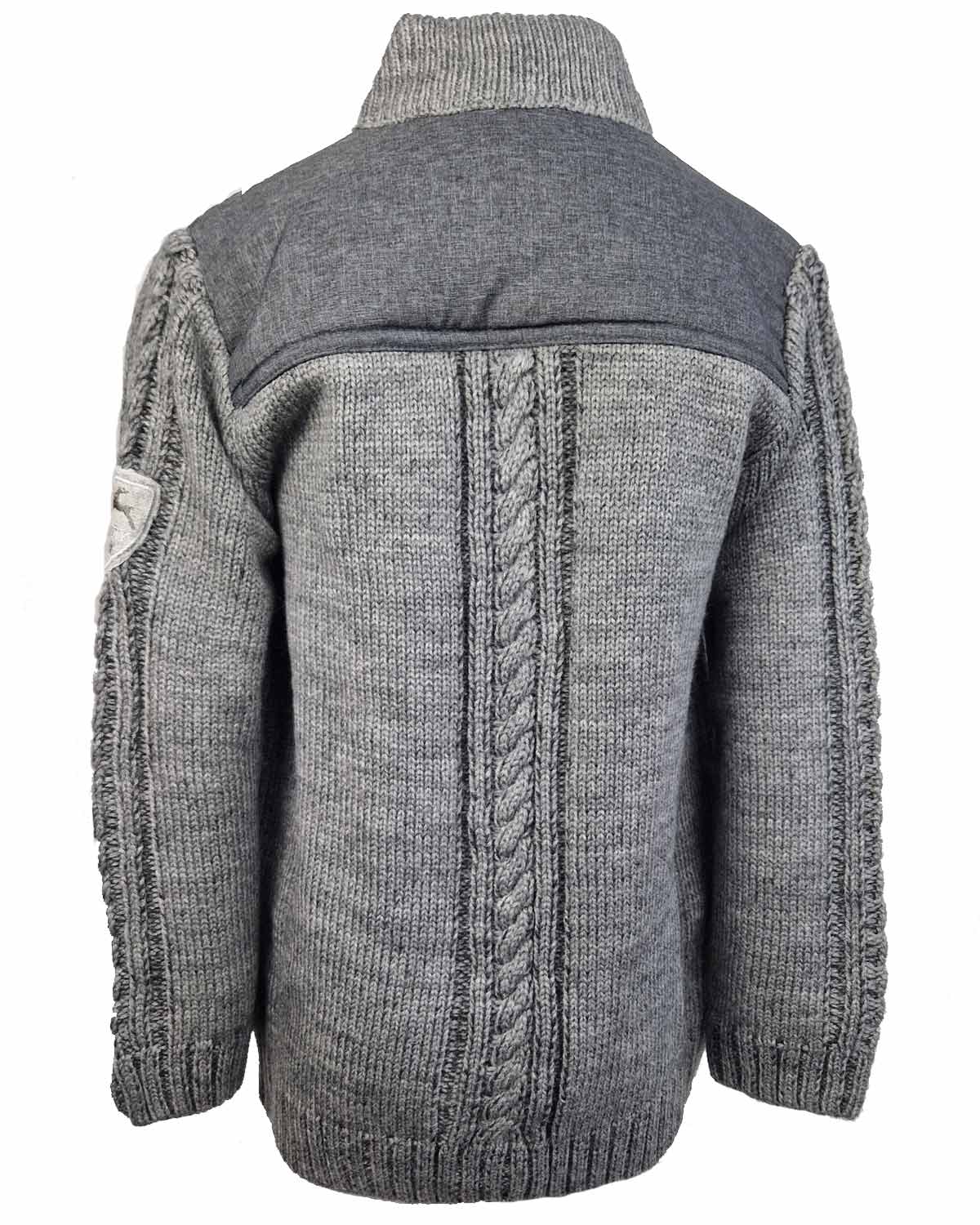 maddox-altwil-jungen-strickjacke-zopfmuster-grau-trachtenjacke image 3