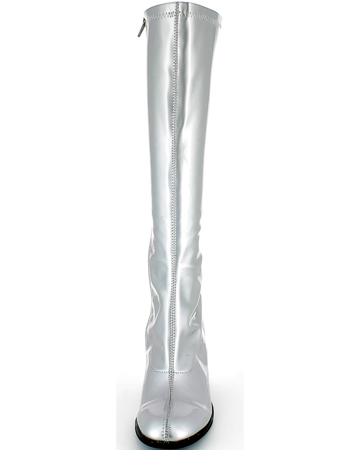 das-kost-mland-accessoires-gogo-retro-lackstiefel-silber-blockabsatz image 3