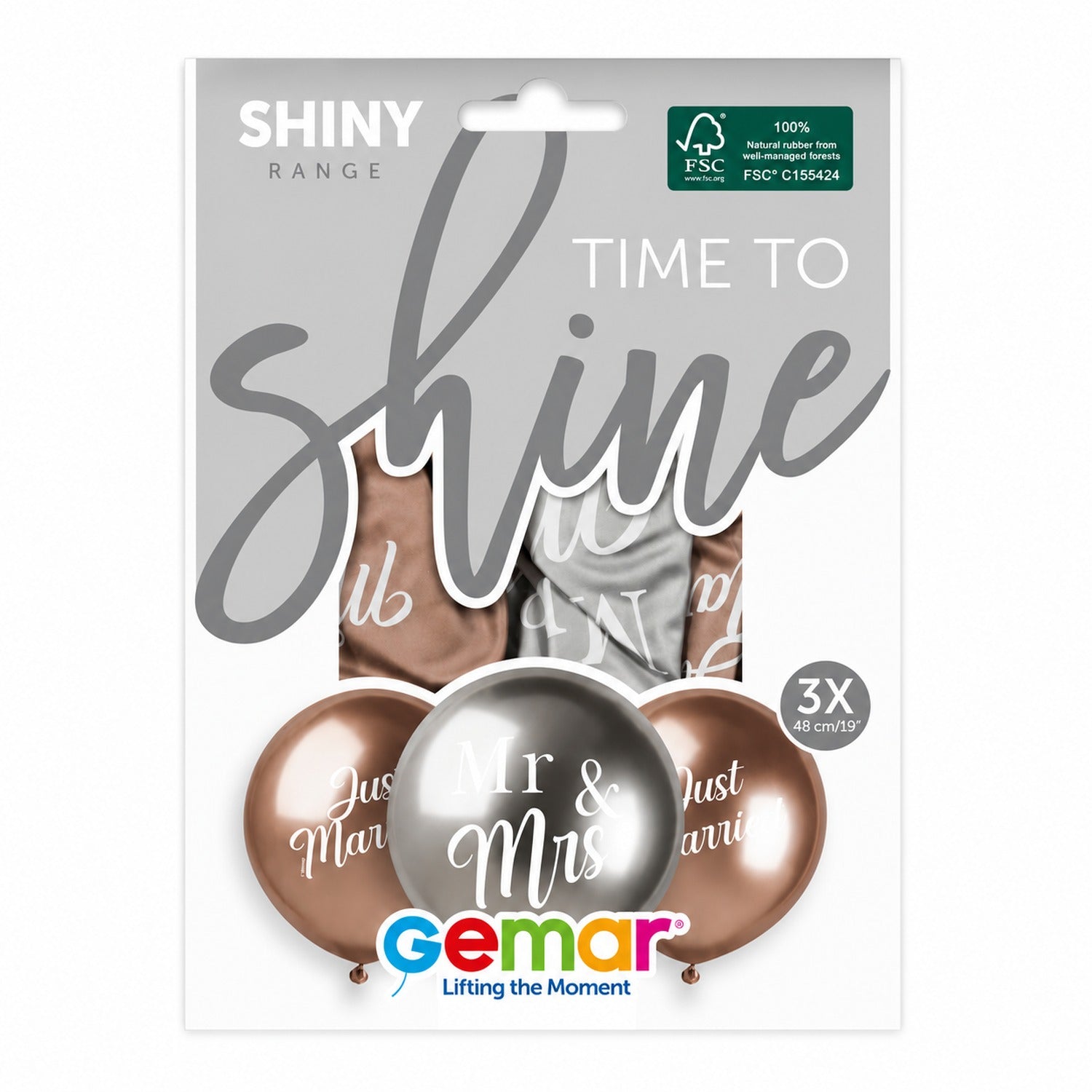 das-kost-mland-mr-mrs-latexballon-ros-gold-silber-3stk image 4