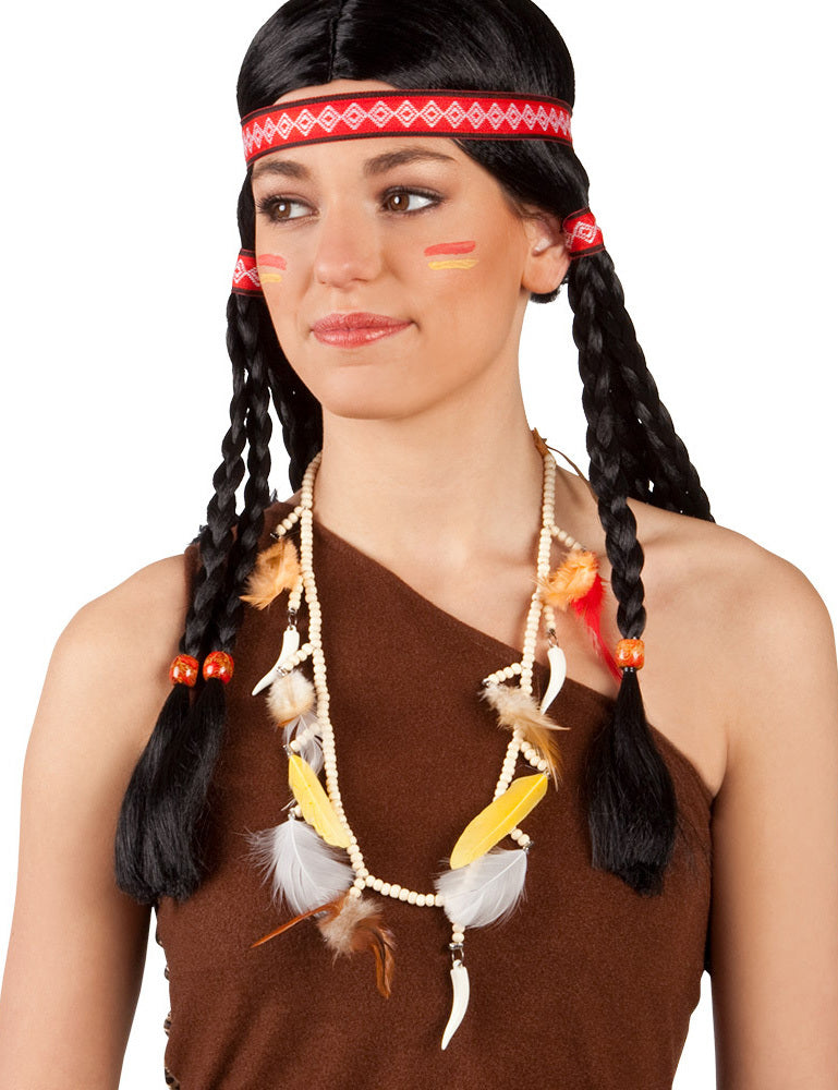 das-kost-mland-accessoires-indianerin-halskette-onacona-federn-50cm image 2