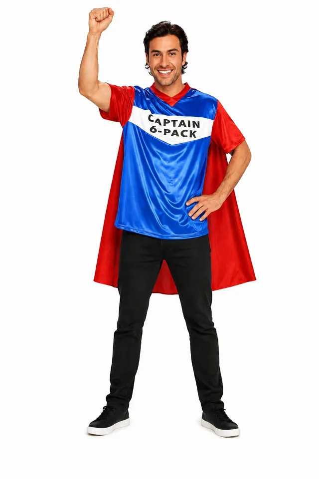 das-kost-mland-herren-captain-6-pack-shirt-mit-cape-gr-46-48 image 1