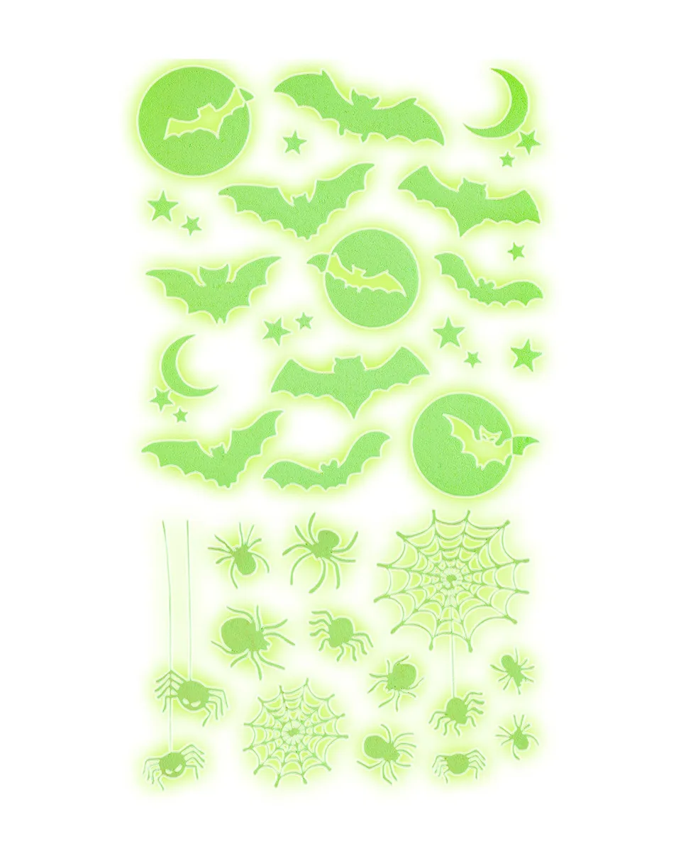 das-kost-mland-halloween-sticker-spinnen-21x15cm-leuchtend image 1