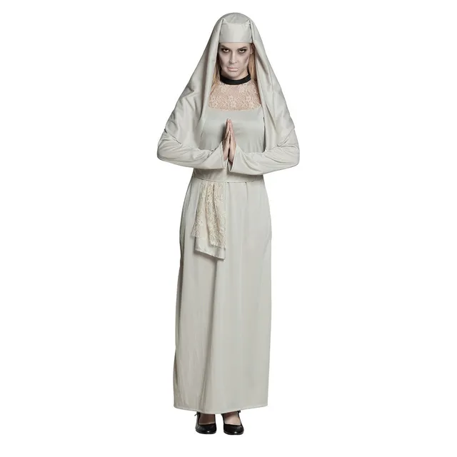 das-kost-mland-damen-geister-nonne-kost-m-hellgrau-gr-40-42 image 1