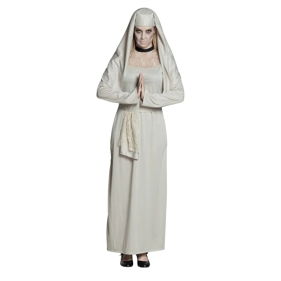 das-kost-mland-damen-geister-nonne-kost-m-hellgrau-gr-40-42 image 1