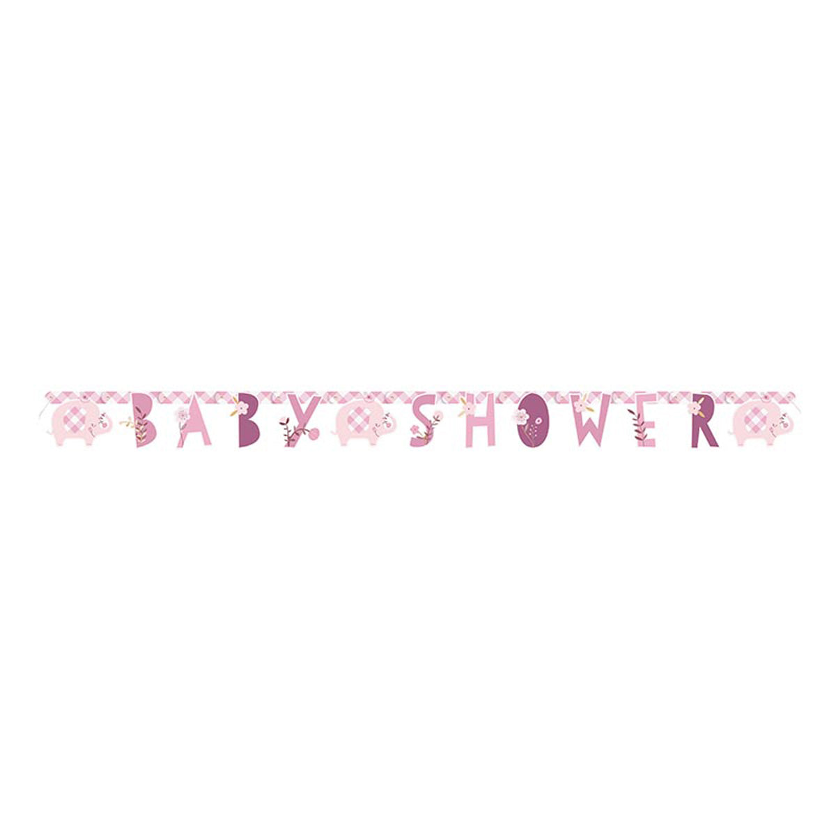das-kost-mland-dekorationen-buchstabengirlande-elefant-pink-160cm image 2