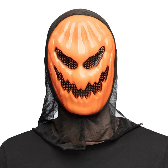 das-kost-mland-accessoires-maske-k-rbis-kapuze-orange-schwarz image 1