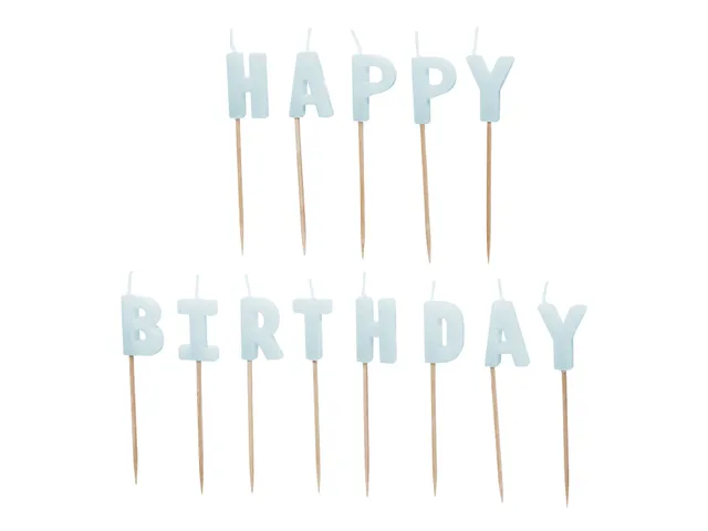 das-kost-mland-happy-birthday-geburtstagskerzen-hellblau-13-st-ck image 1