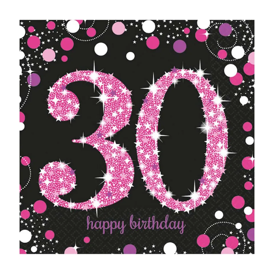 servietten-sparkling-30-pink-33x33cm-16-st-ck image 1