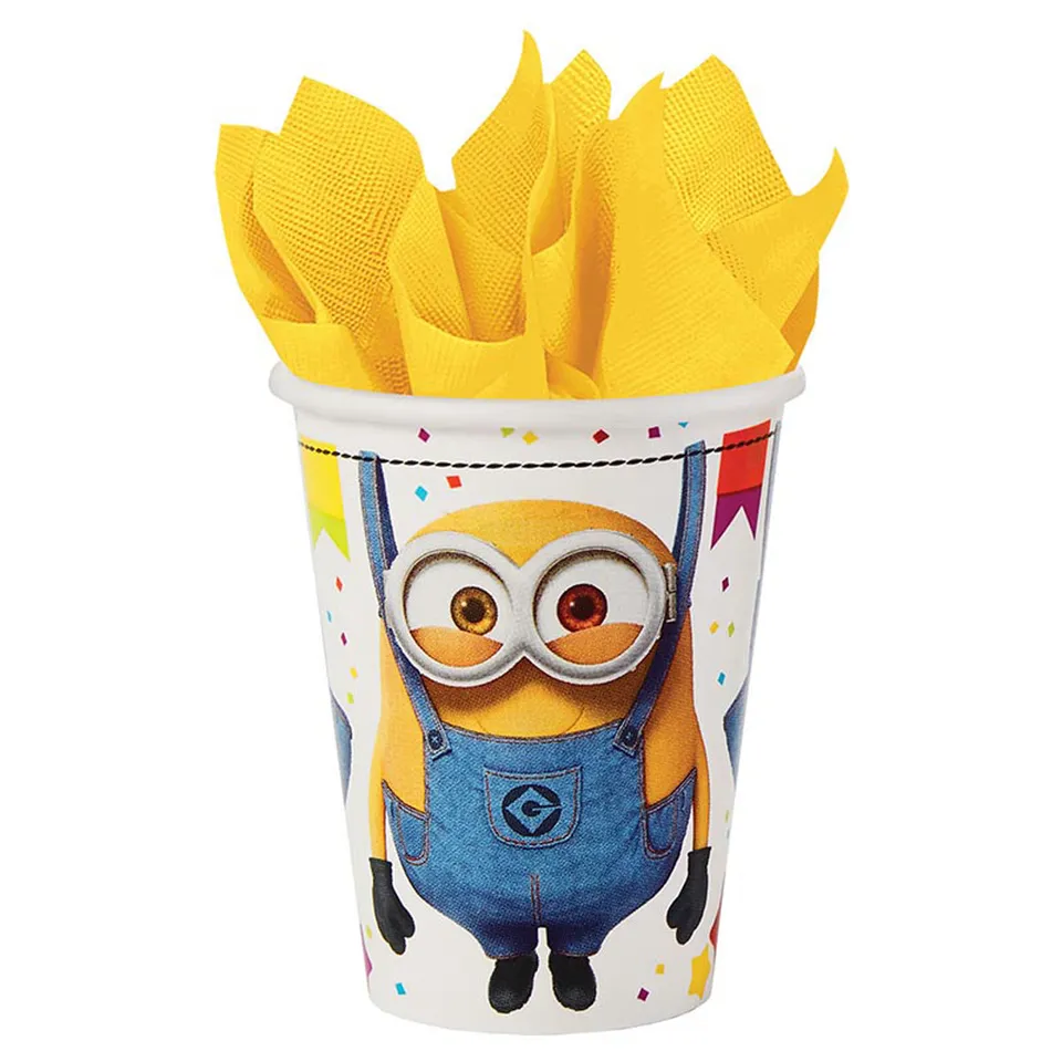 das-kost-mland-minions-pappbecher-250ml-8-stk-tischdeko image 1