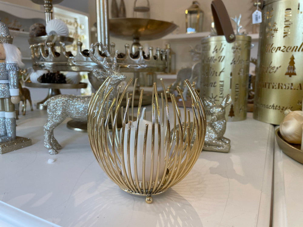 das-kost-mland-dekorationen-teelichthalter-strahlenkugel-15cm-gold image 4