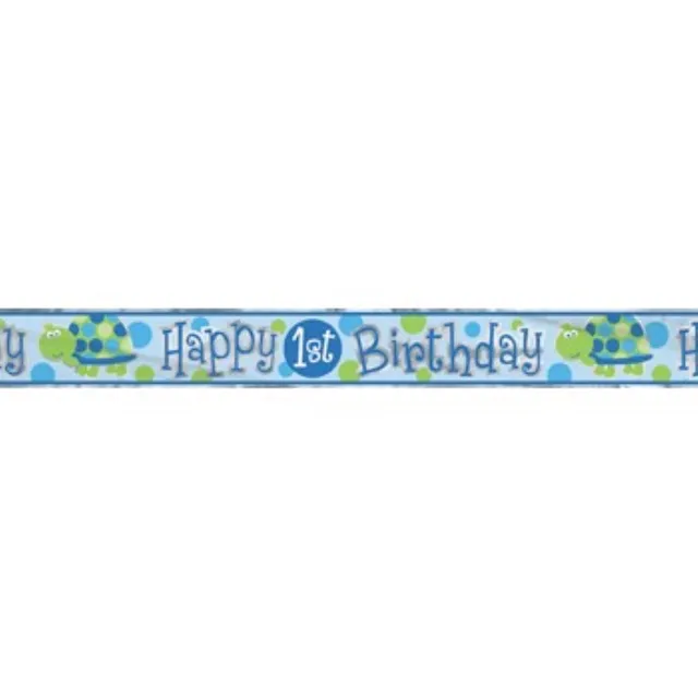 das-kost-mland-happy-1st-birthday-banner-schildkr-te-365-cm image 1