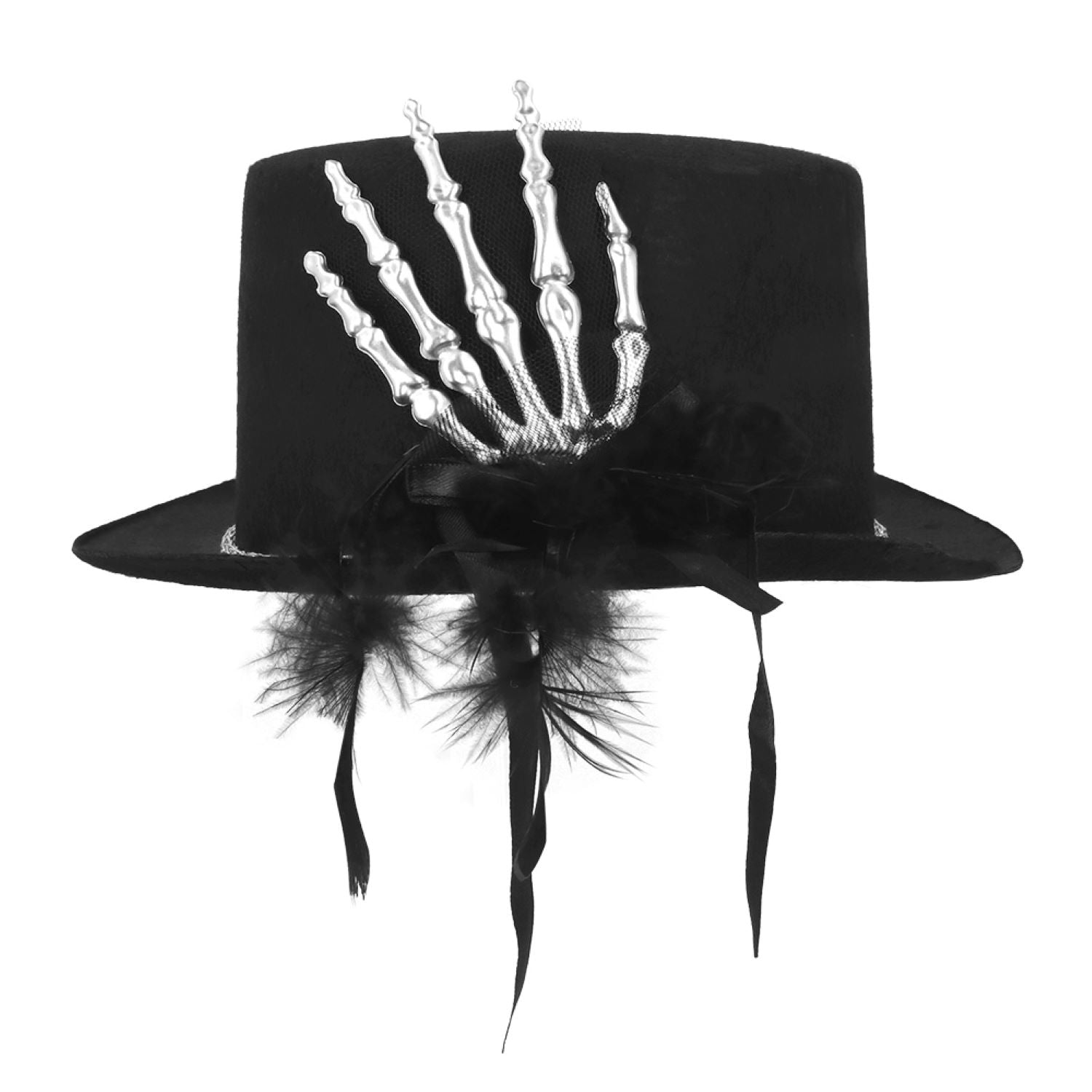 das-kost-mland-accessoires-hut-zylinder-silver-claw-schwarz-halloween image 3