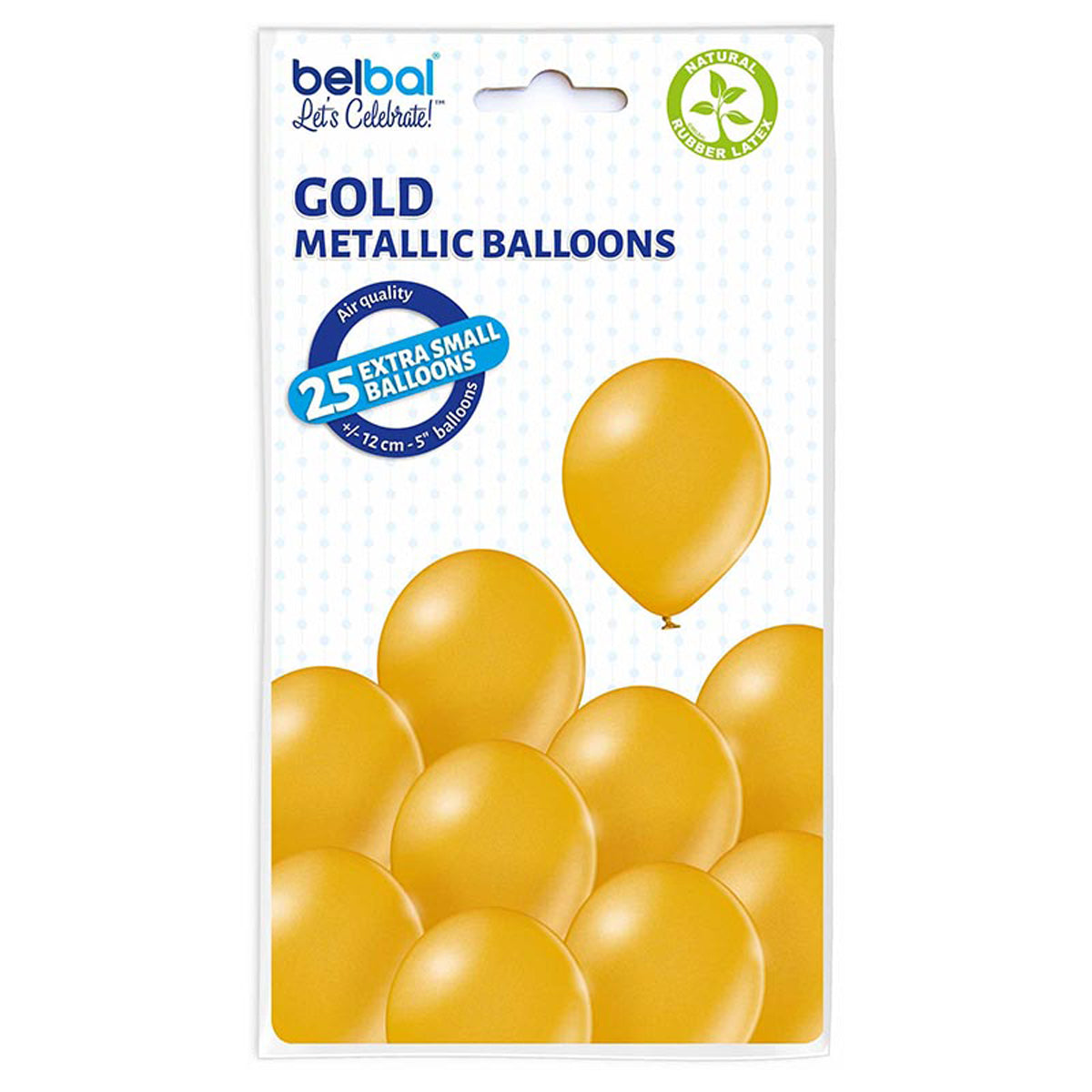das-kost-mland-metallic-luftballons-25er-gold-12-cm-latex image 1