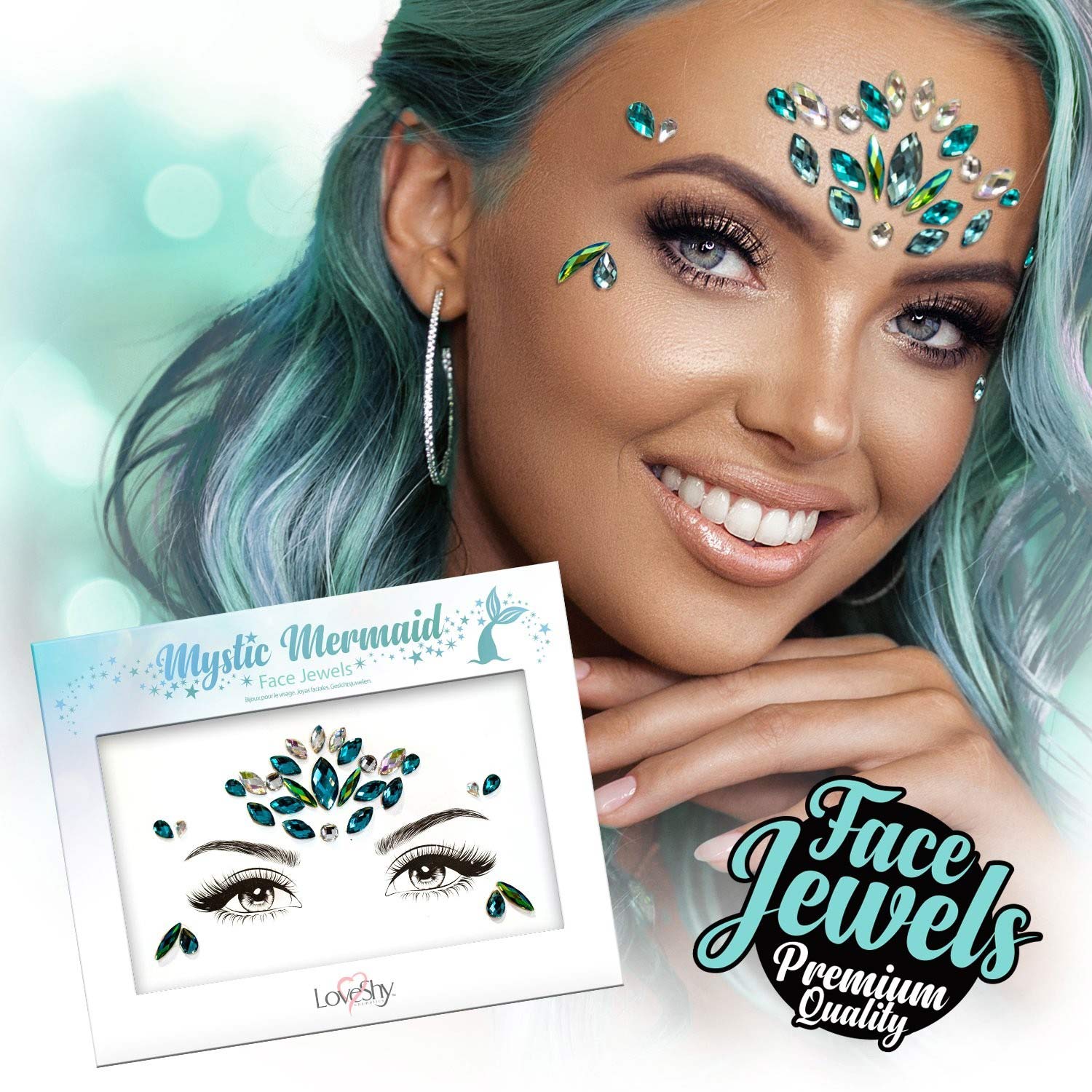 das-kost-mland-mystic-mermaid-face-jewels-selbstklebend-glitzersteine image 2