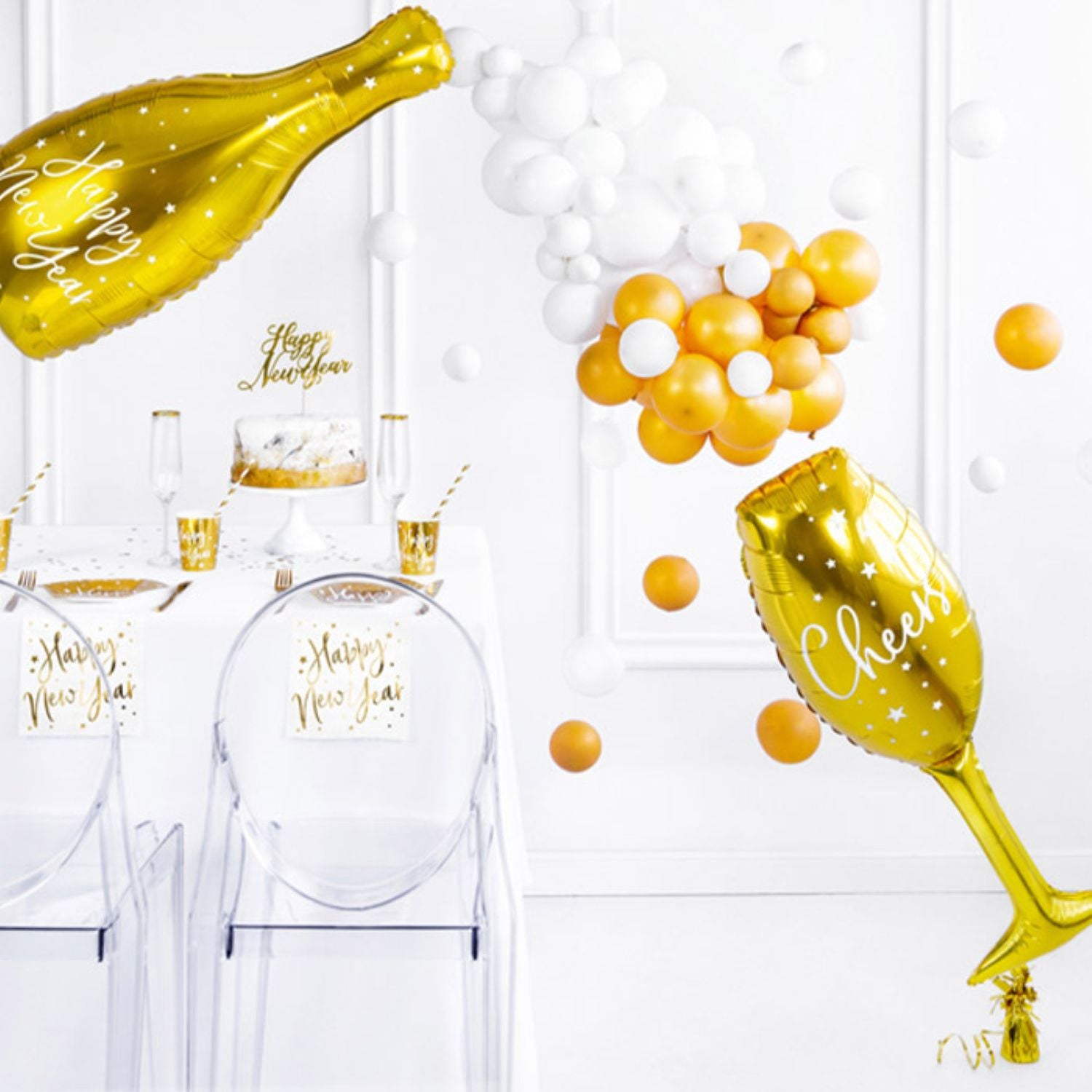 das-kost-mland-dekorationen-folienballon-sektglas-cheers-gold-28x80cm image 3