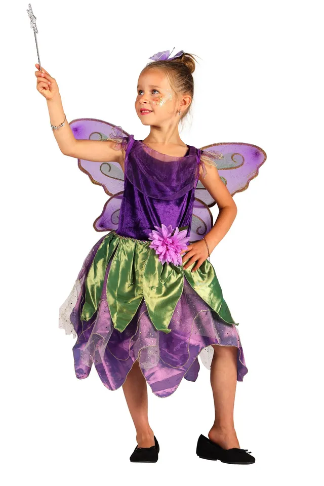 das-kost-mland-m-dchen-feen-kost-m-elfe-leela-lila-116-128 image 1