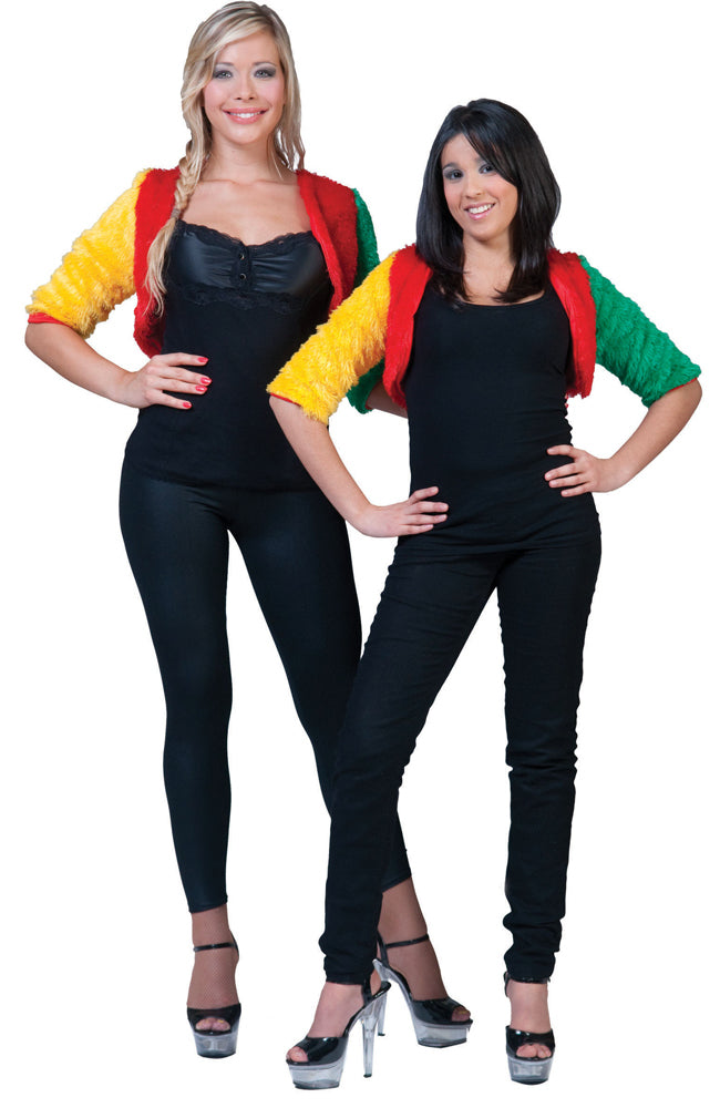 das-kost-mland-hippie-pl-sch-bolero-jacke-mehrfarbig image 1