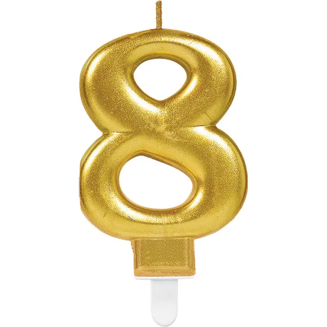sparkling-celebrations-zahlenkerze-8-gold-9-3cm image 1
