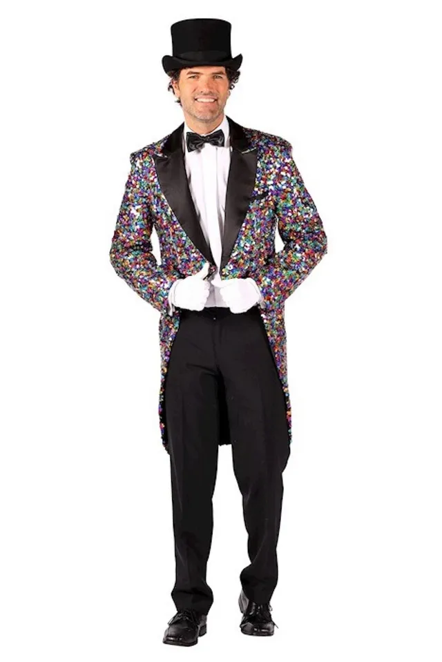 das-kost-mland-pailletten-frack-herren-glitzer-multicolor image 1