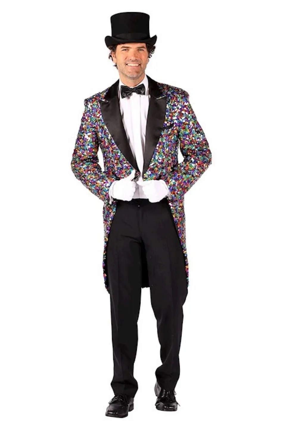 das-kost-mland-pailletten-frack-herren-glitzer-multicolor image 1