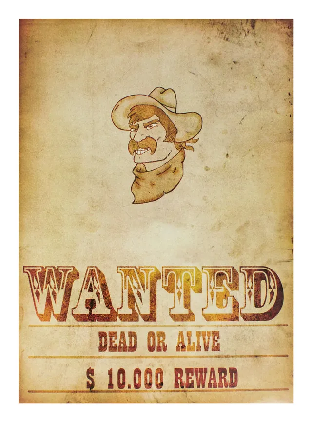 das-kost-mland-poster-wanted-wild-west-look-42x30cm image 1