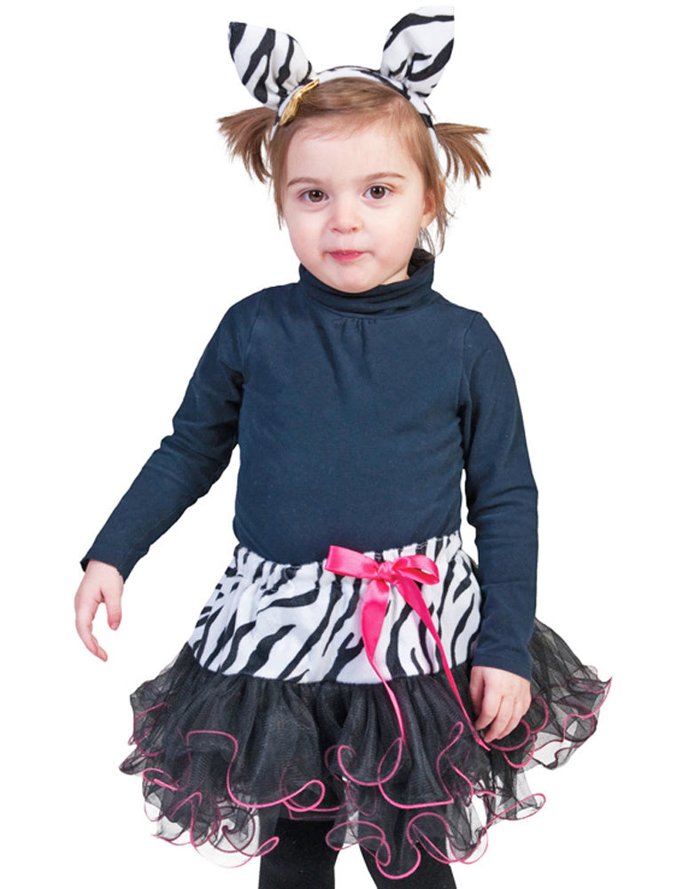 das-kost-mland-zebra-kost-m-m-dchen-2-tlg-t-llrock-set image 1