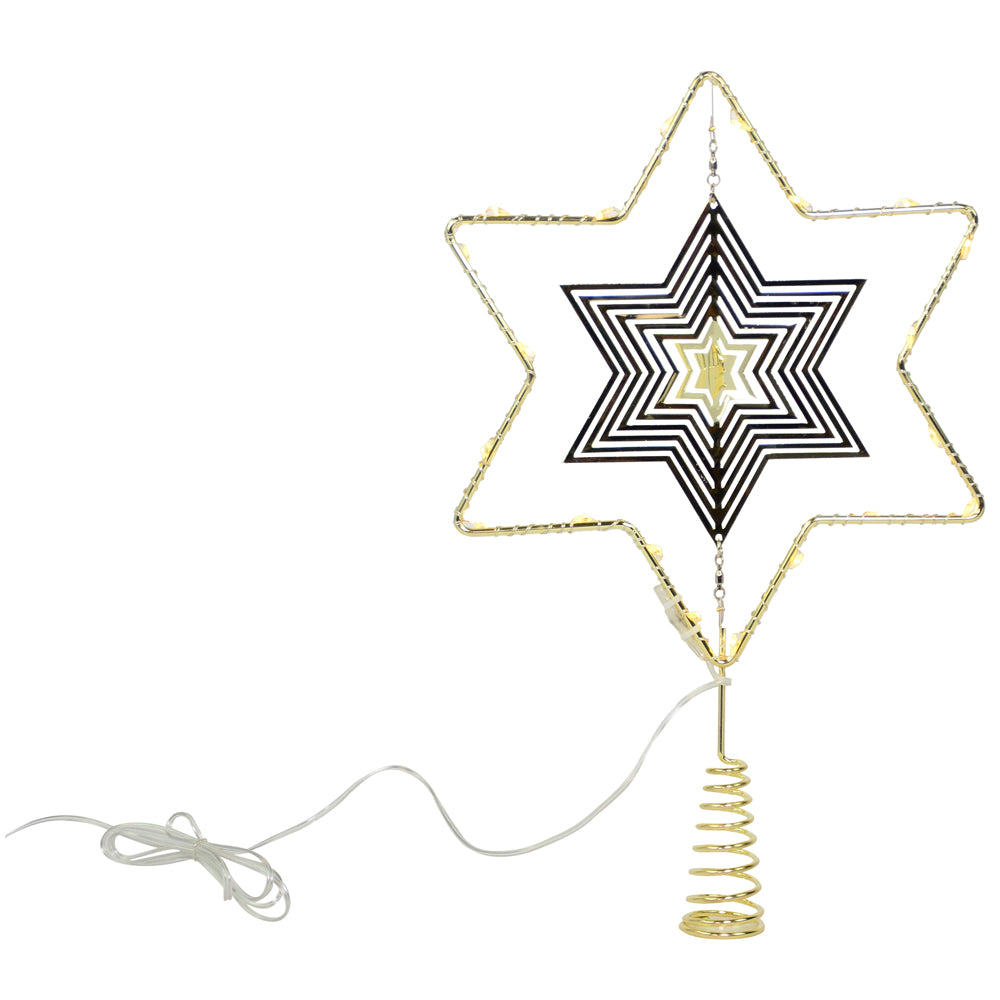 riffelmacher-stern-baumspitze-led-gold-18x29cm-17753 image 1