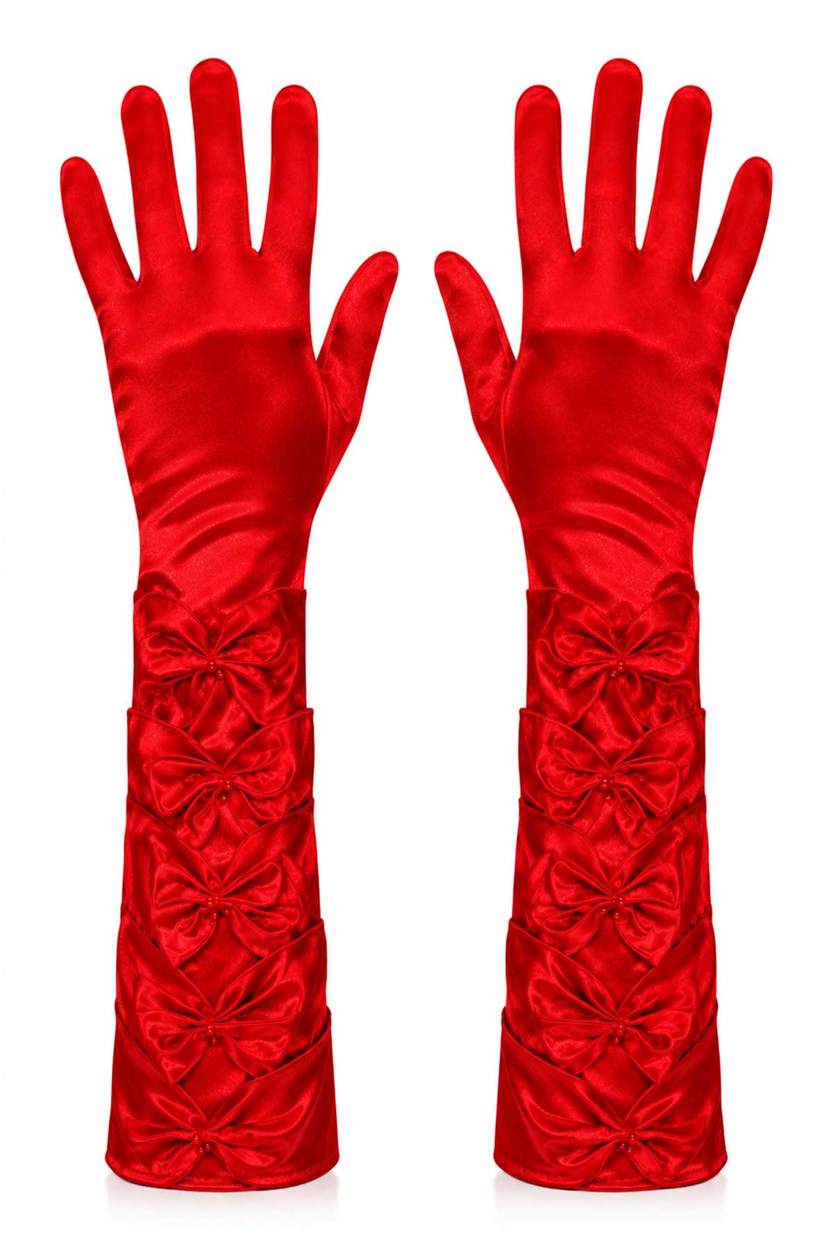 das-kost-mland-accessoires-satin-handschuhe-rot-schleifen-perlen-40cm image 1