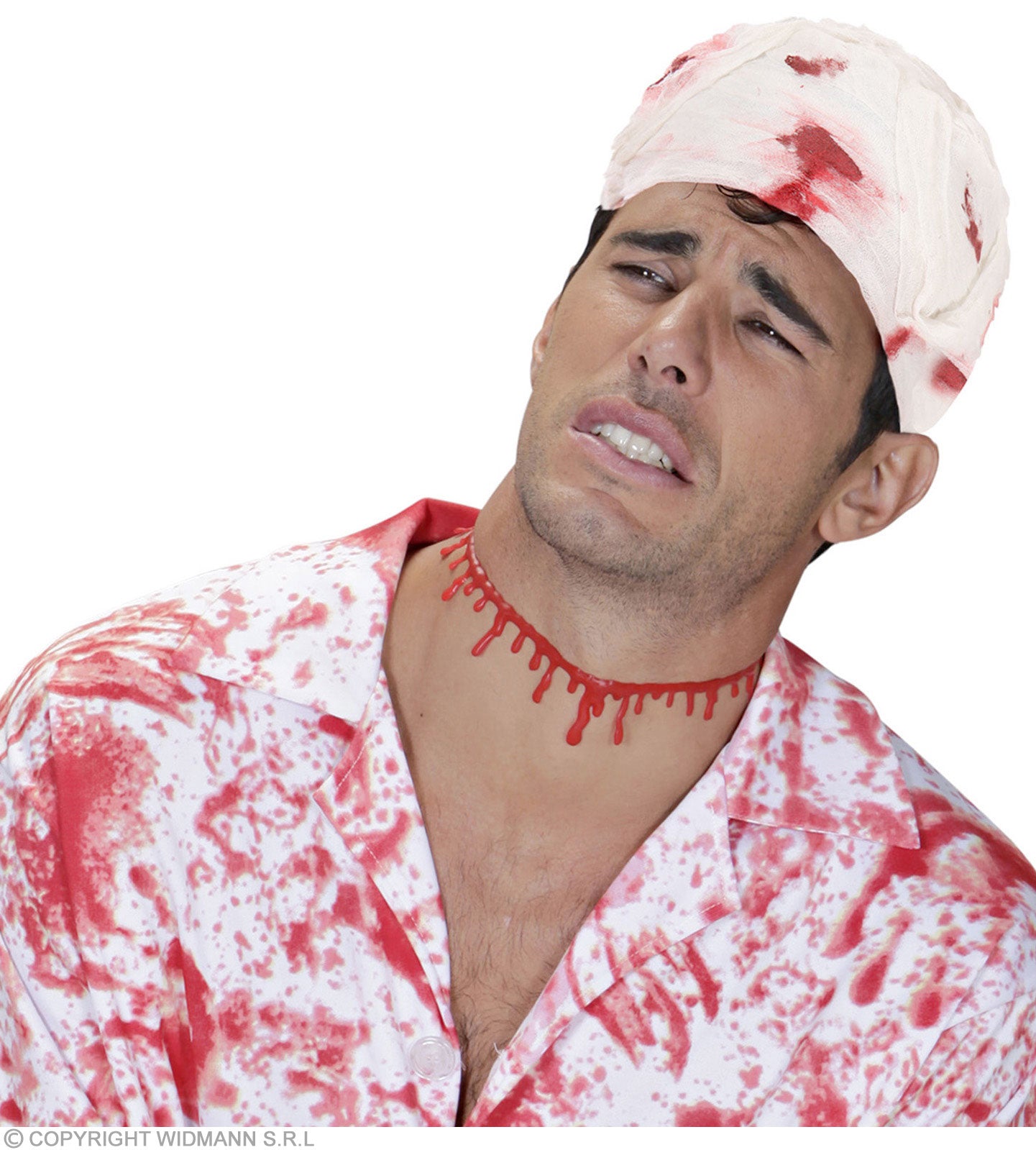 das-kost-mland-accessoires-blutverband-halloween-6-8-m-wei-rot image 2