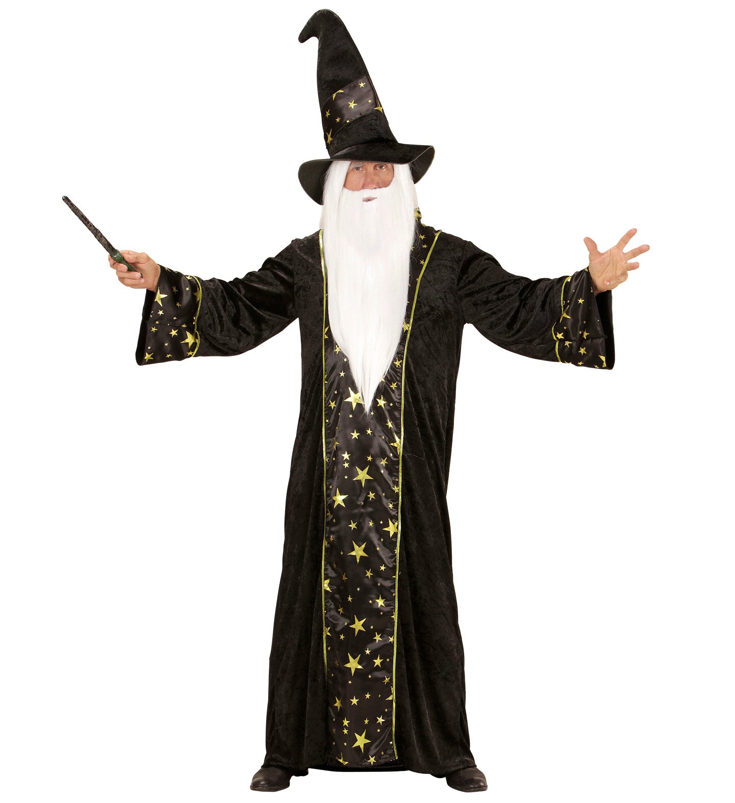 das-kost-mland-fantasy-zauberer-herren-kost-m-schwarz-gold image 2