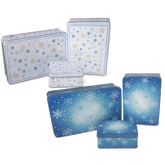 das-kost-mland-geb-ckdosen-3er-set-blau-sterne-metall image 1