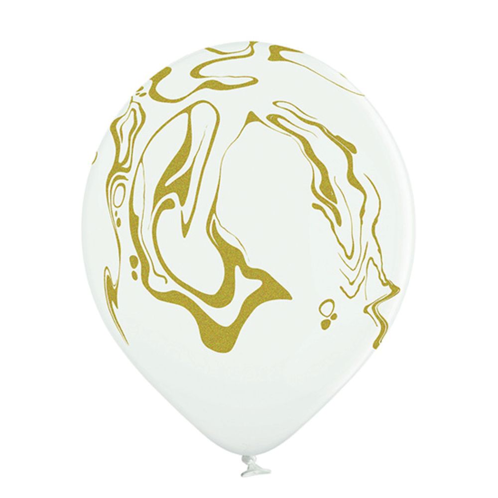 das-kost-mland-marble-luftballon-30cm-schwarz-wei-6-stk image 2