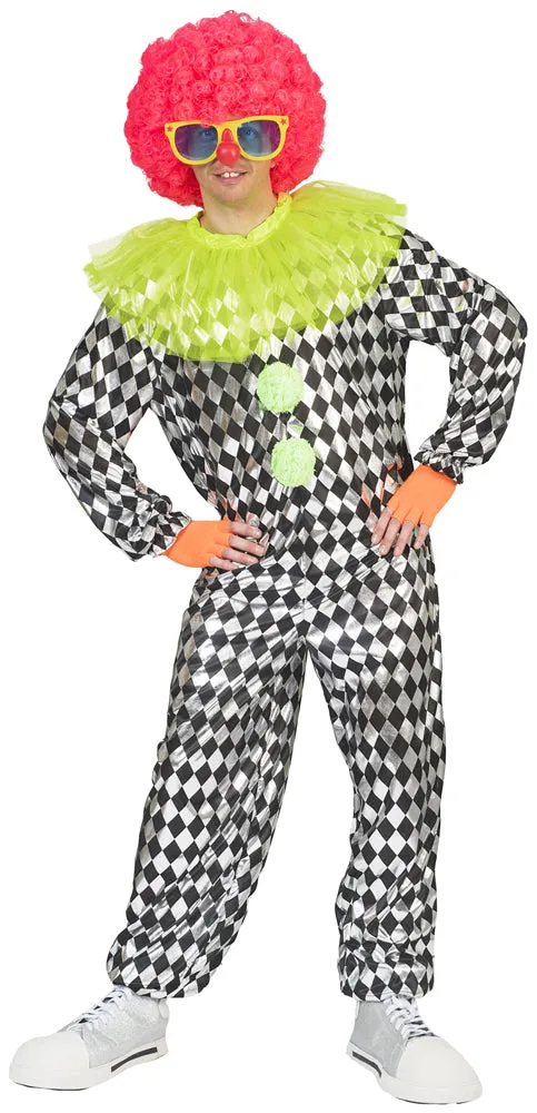 das-kost-mland-herren-clown-kokki-kost-m-schwarz-wei-jumpsuit image 1