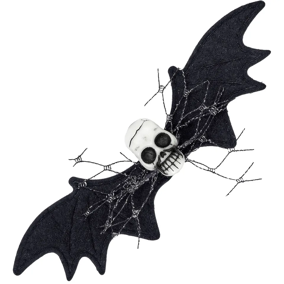 das-kost-mland-dekorationen-haarspange-fledermaus-totenkopf-schwarz image 1