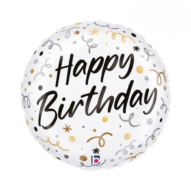 das-kost-mland-happy-birthday-folienballon-46cm-luftschlangen image 1