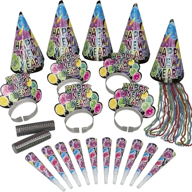 das-kost-mland-dekorationen-party-set-happy-new-year-32-tlg-10-pers image 1