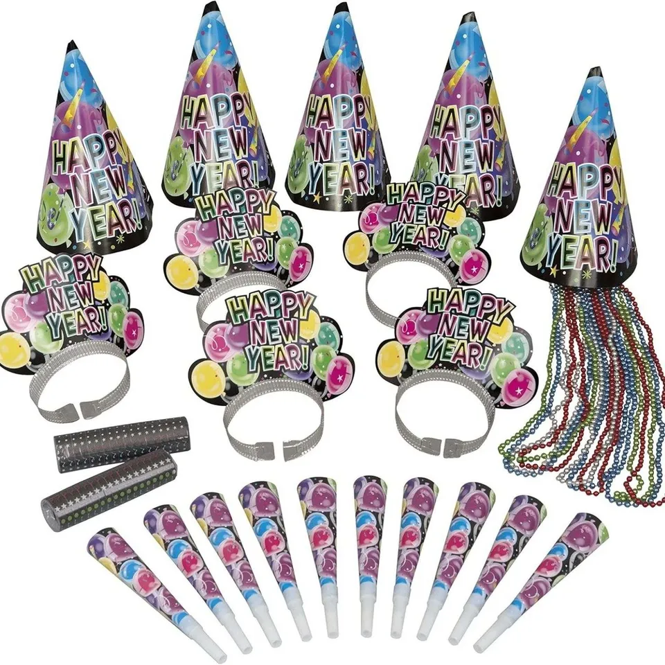 das-kost-mland-dekorationen-party-set-happy-new-year-32-tlg-10-pers image 1