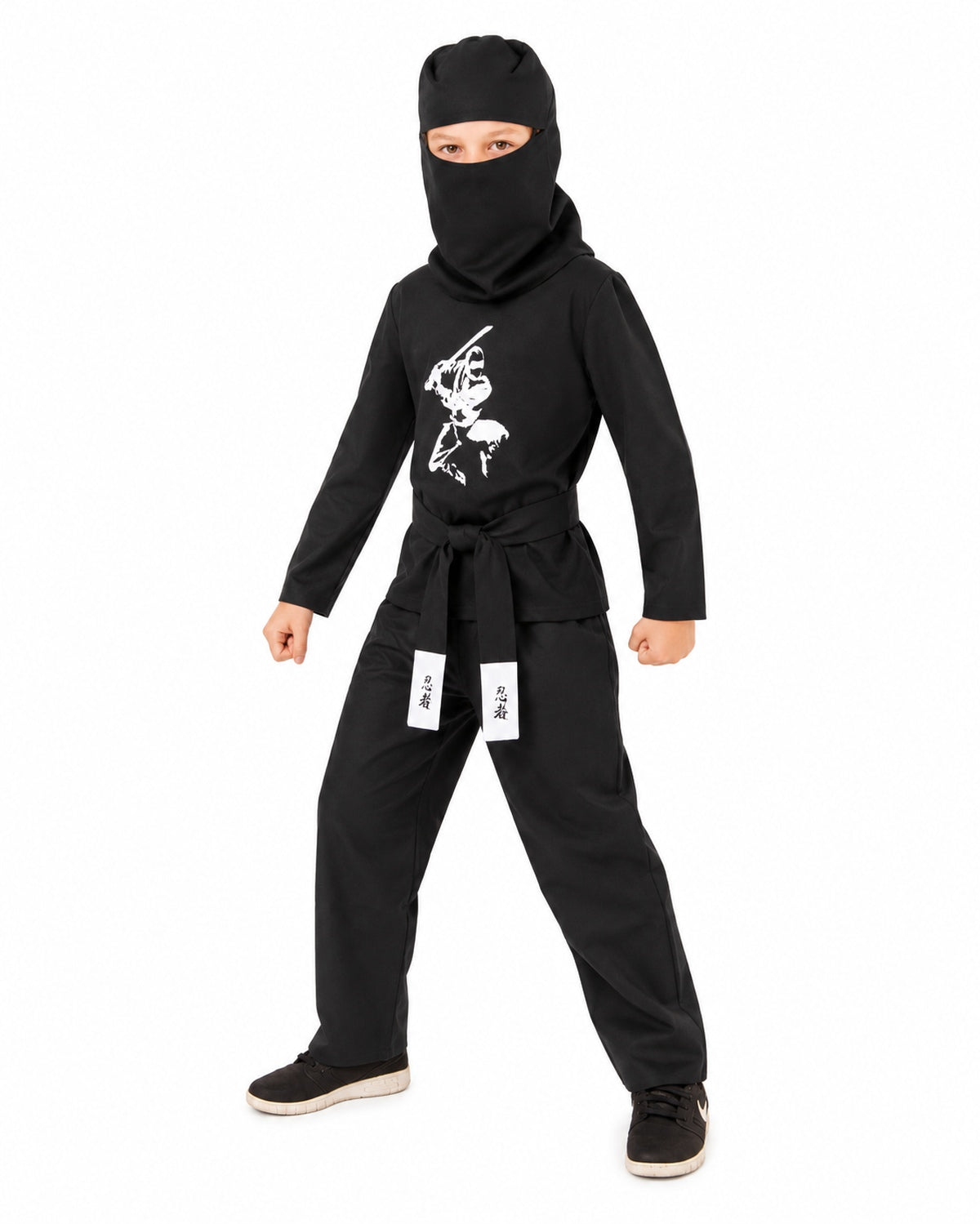 das-kost-mland-jungen-ninja-kost-m-kinder-4-tlg-schwarz-samurai image 1