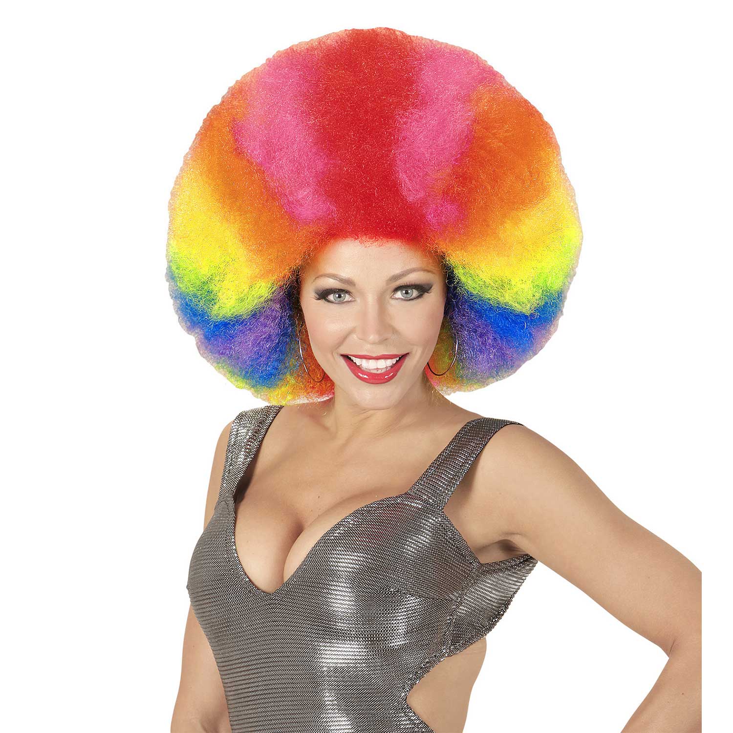 das-kost-mland-afro-per-cke-riesen-regenbogen-kunsthaar image 3