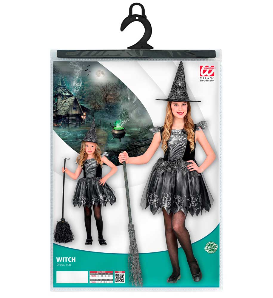 das-kost-mland-glitzer-hexe-kinderkost-m-2-tlg-schwarz-silber image 4